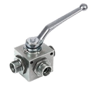 NEU 3/2 Wege Hydraulik G 1/2" Kugelhahn Absperrhahn 400Bar Hochdruck Ball valve 