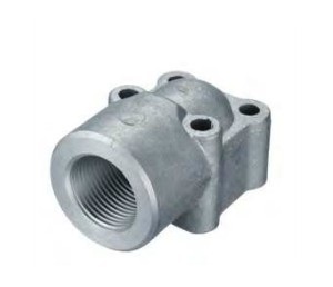 Pumpenflansch 4-Loch-90°,  BSP-IG (Aluminium)